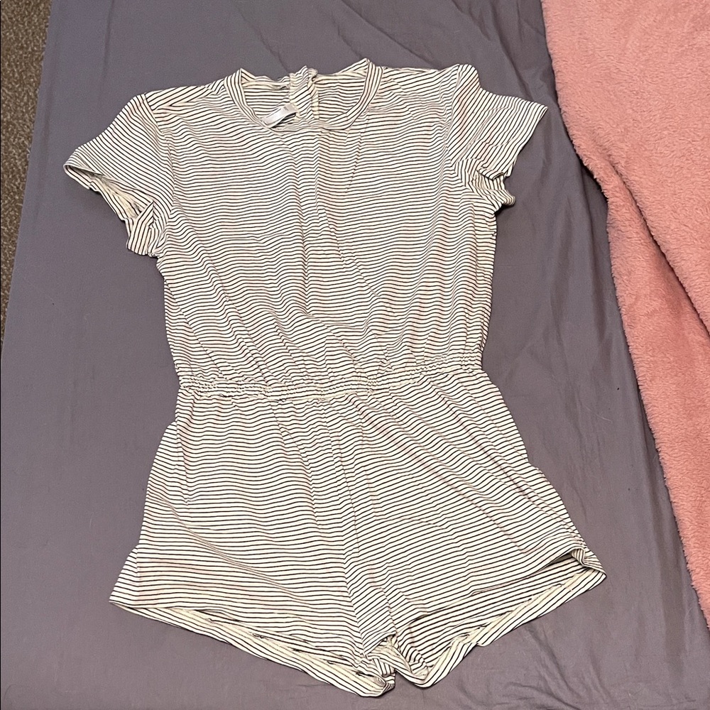 American Apparel Black and White Striped Top